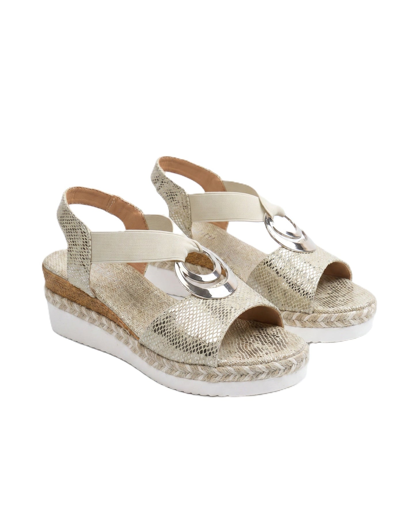 Gold Buckle Wedge