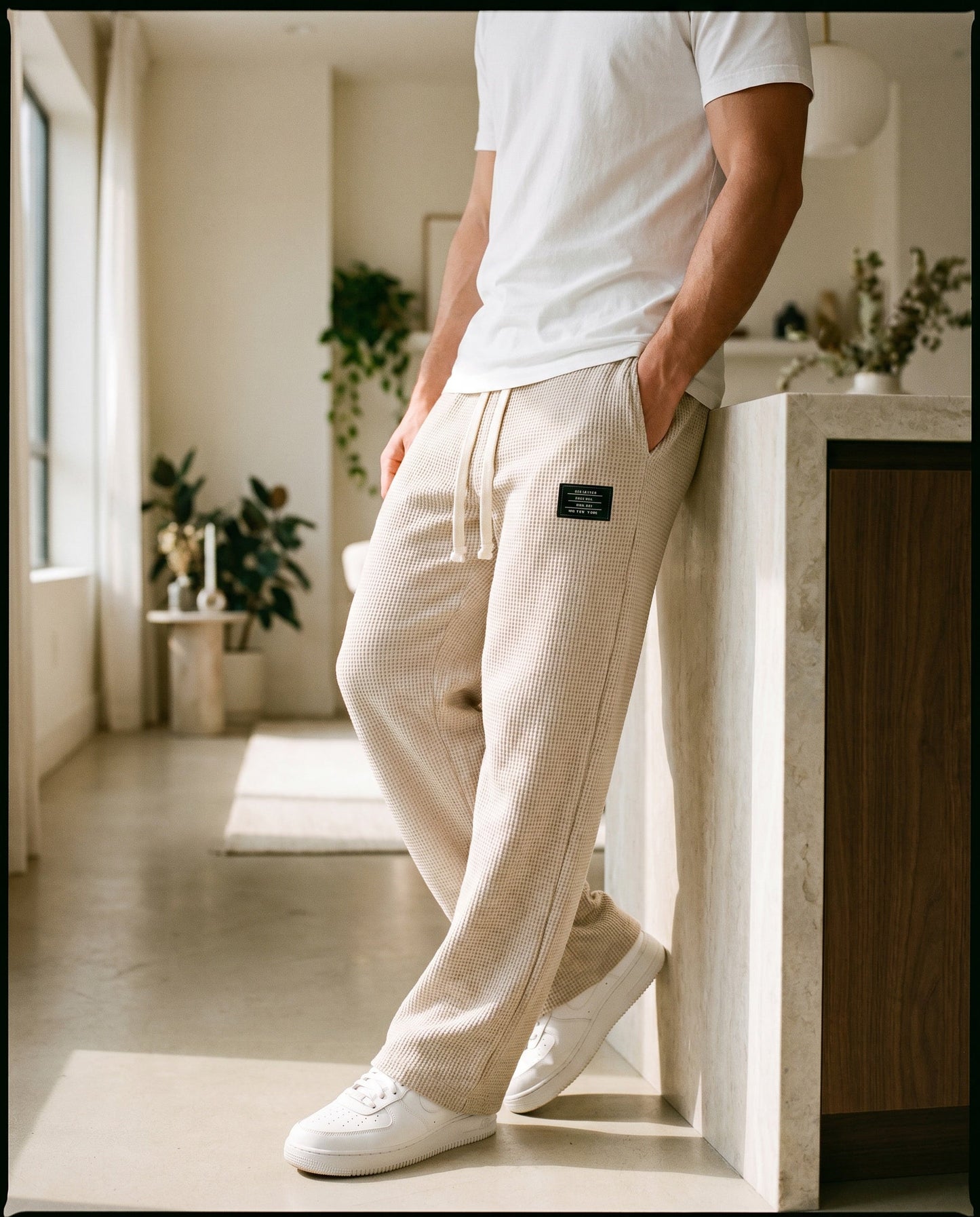 Waffle Grid Pants