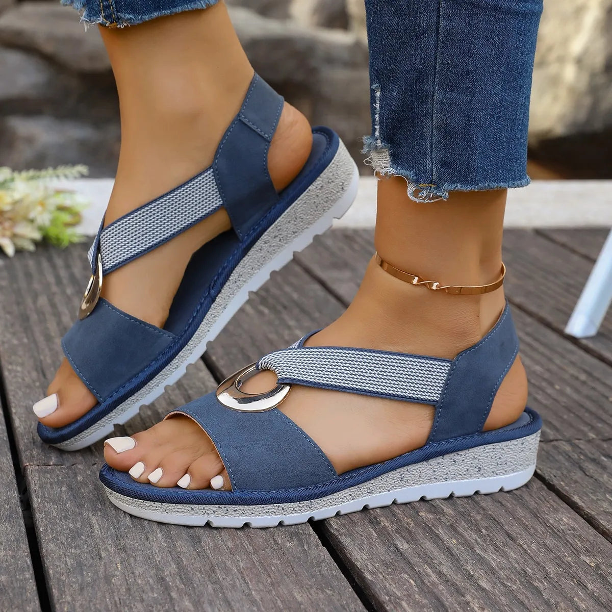 Rope Wedge Sandals