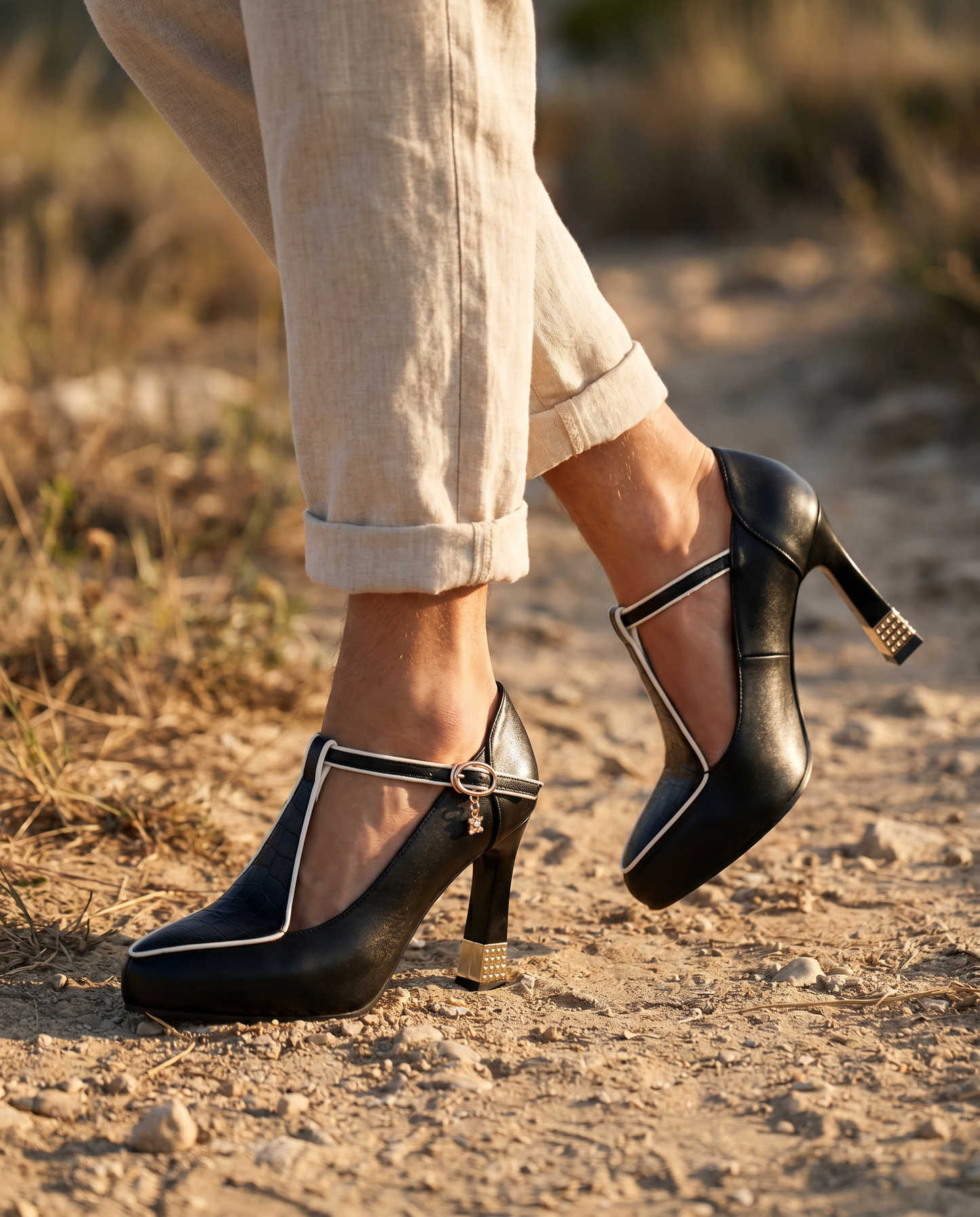 Block Heel Pumps