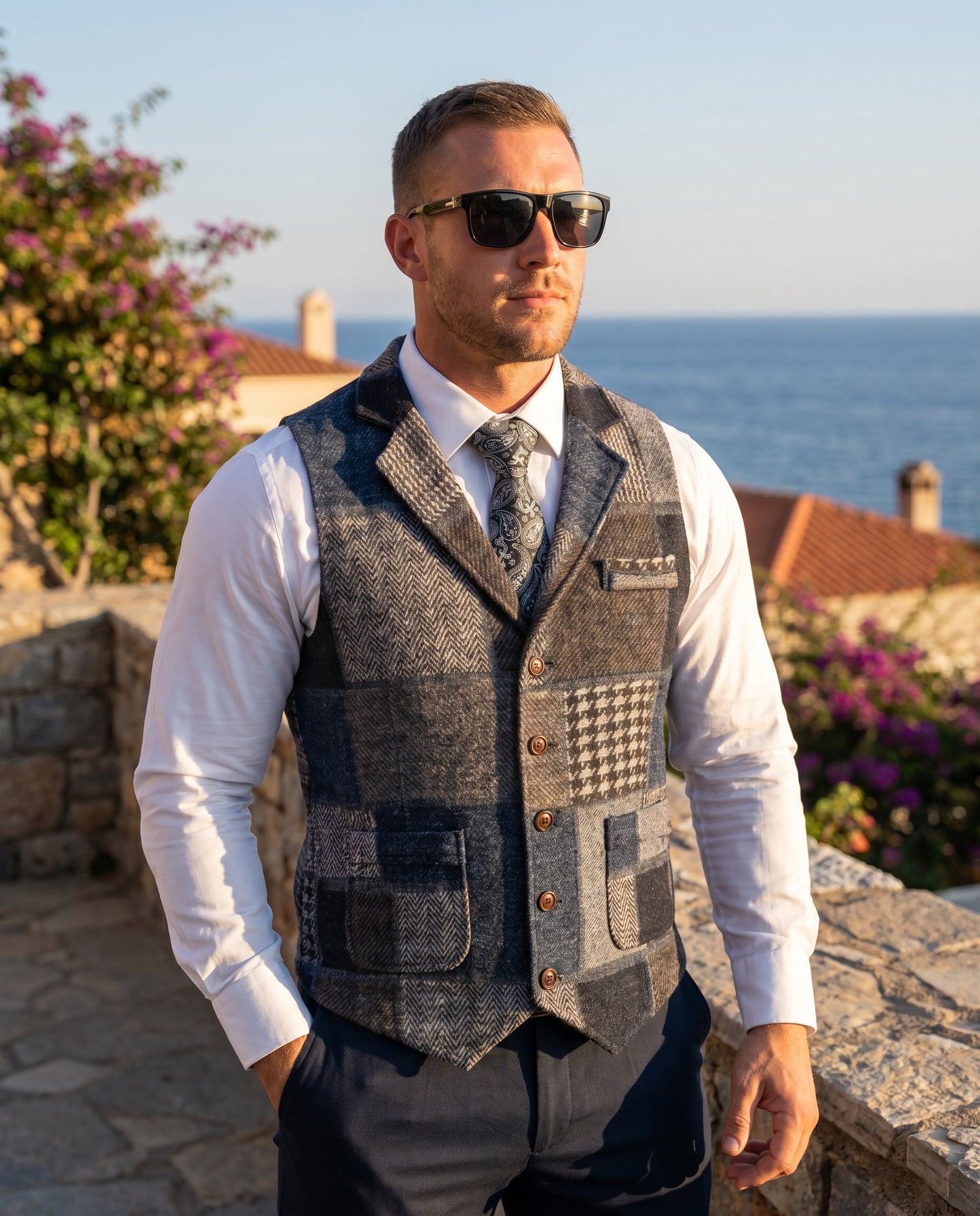 Sharp Grid Vest