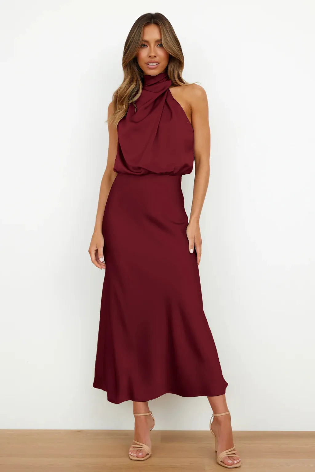 Satin Curtain Dress