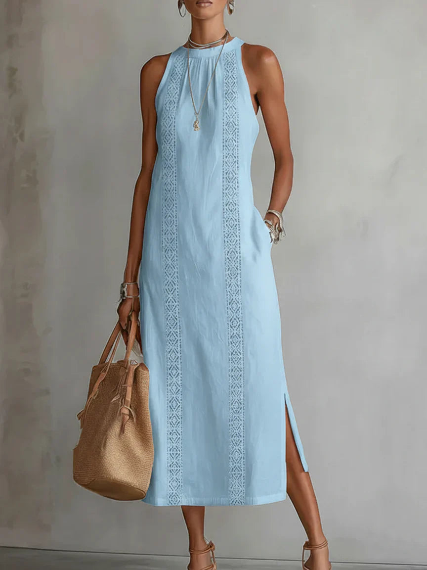 White Linen Dress