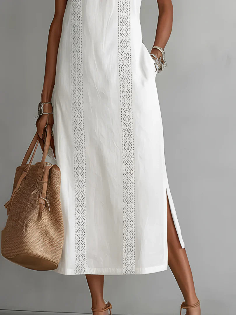 White Linen Dress